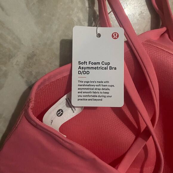 SALE-NWT Lululemon Soft Foam Cup Asymmetrical Bra D/DD Cup - Picture 7 of 8